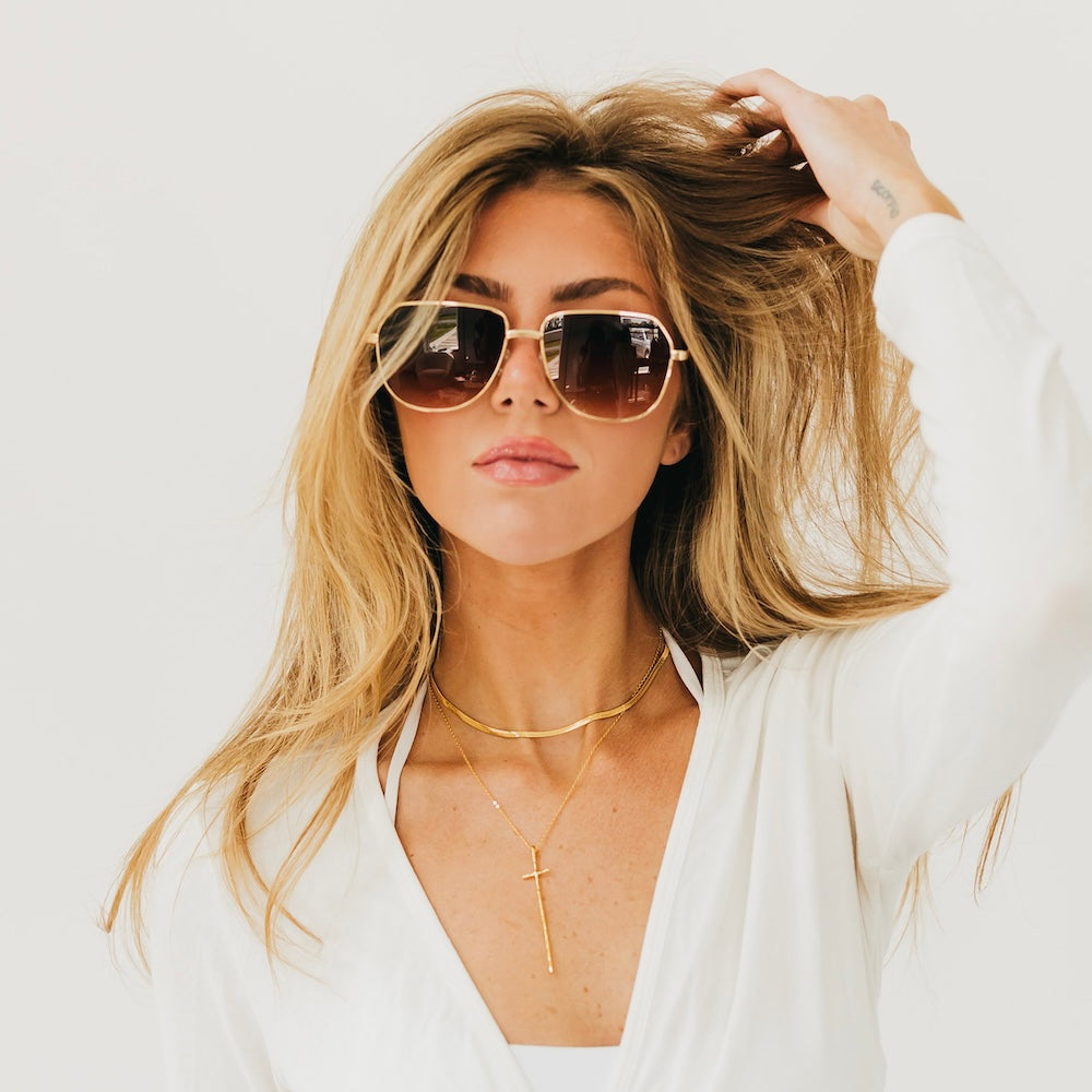 April Aviator Sunglasses-Sunglasses-Pretty Simple