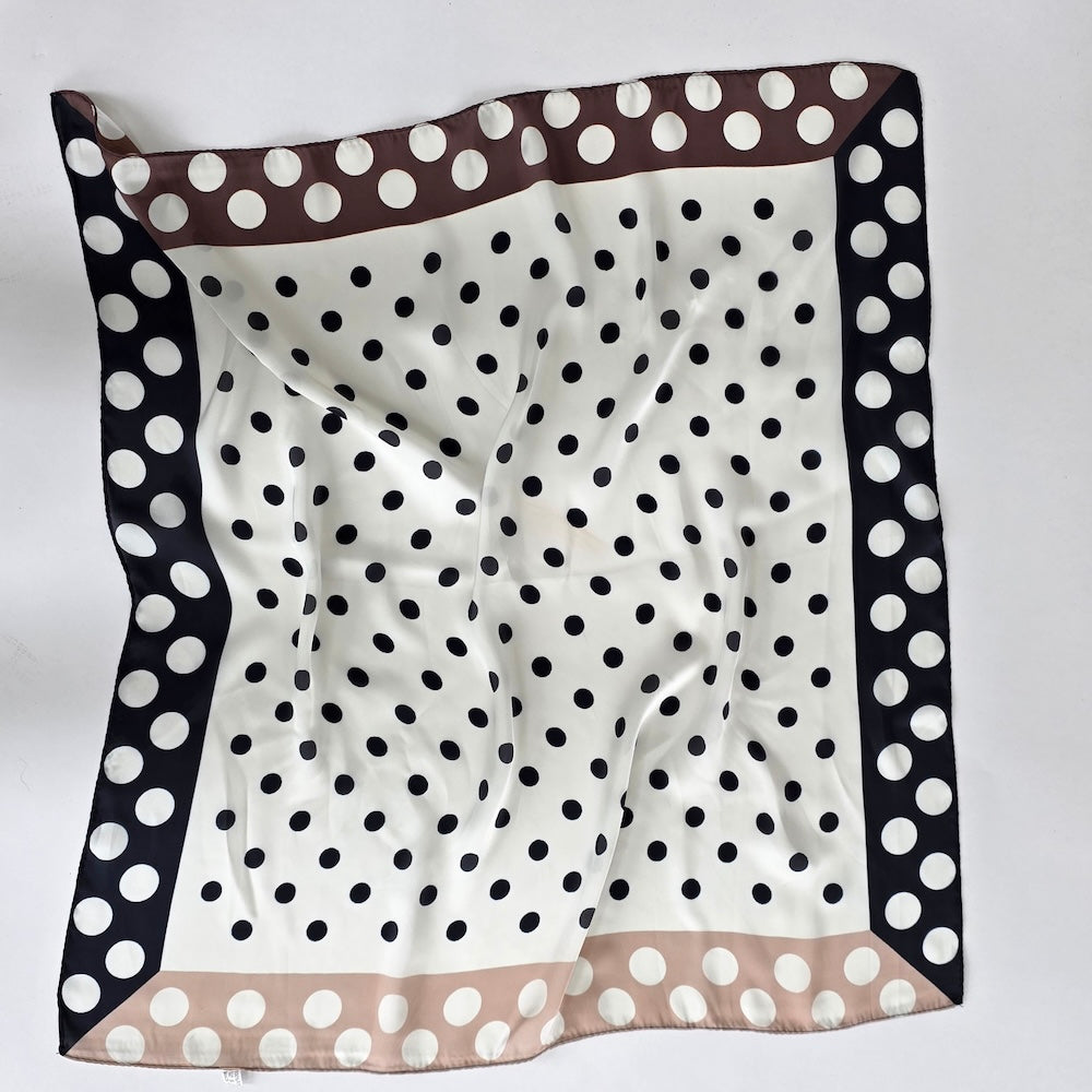 Betty Polka Dot Square Scarf-Hair Scarf-Pretty Simple