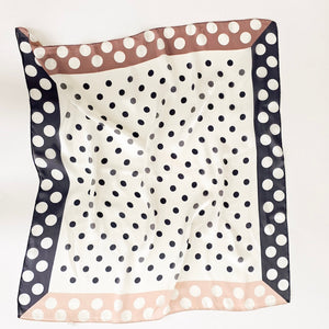 Betty Polka Dot Square Scarf-Hair Scarf-Pretty Simple