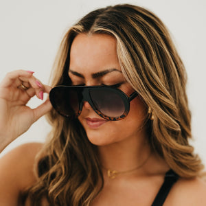 Billie Retro Oversized Pilot Sunglasses-Sunglasses-Pretty Simple