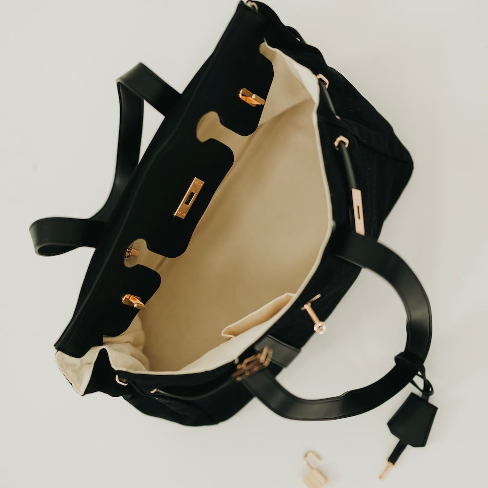 Cadence Canvas and Vegan Leather Tote-Tote Bag-Pretty Simple