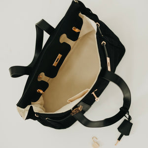 Cadence Canvas and Vegan Leather Tote-Tote Bag-Pretty Simple