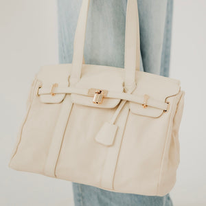 Cadence Canvas and Vegan Leather Tote-Tote Bag-Pretty Simple