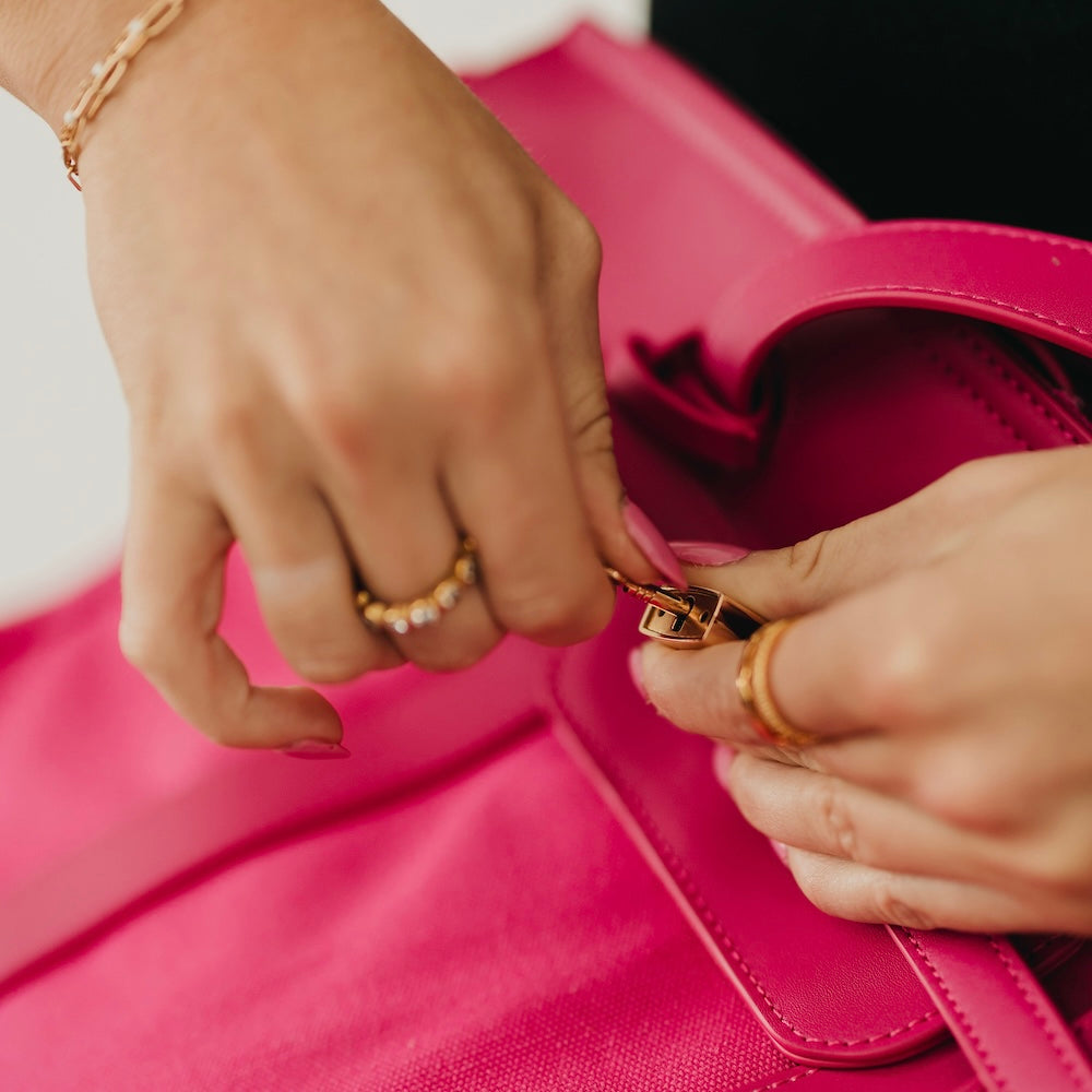 Cadence Canvas and Vegan Leather Tote-Tote Bag-Pretty Simple