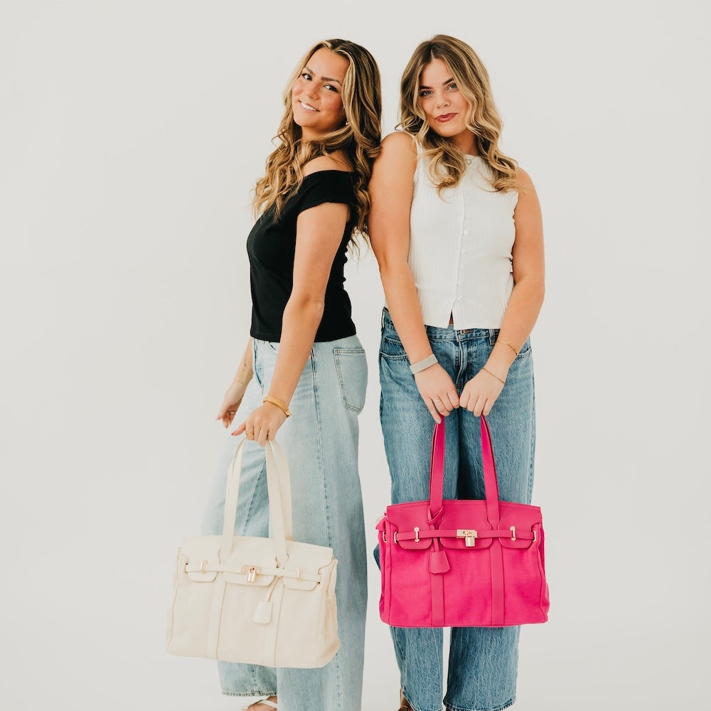 Cadence Canvas and Vegan Leather Tote-Tote Bag-Pretty Simple