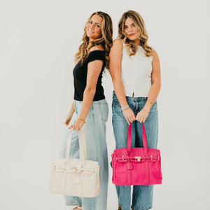 Cadence Canvas and Vegan Leather Tote-Tote Bag-Pretty Simple