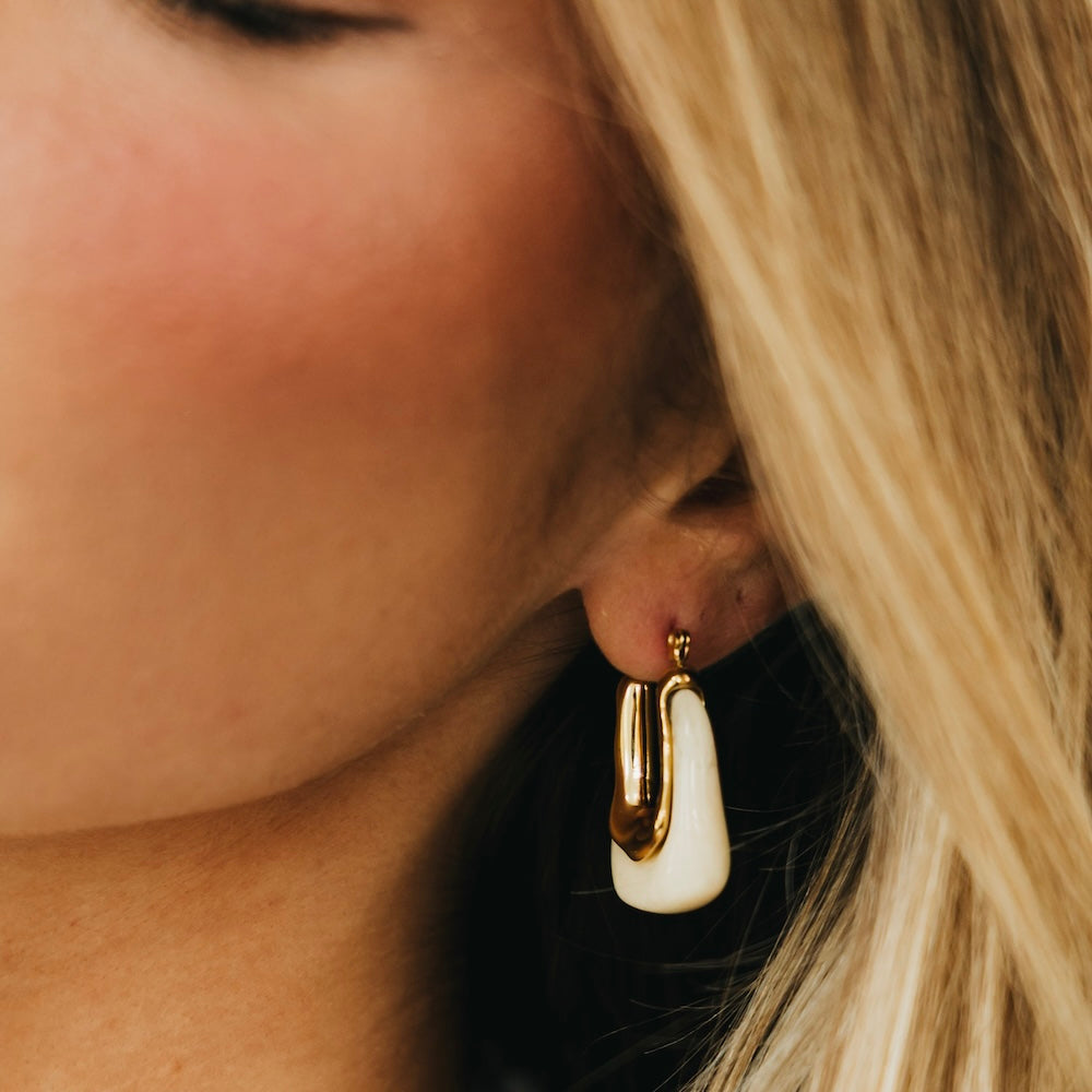Cha-Cha Resin Hoop Earrings - WATERPROOF-Earrings-Pretty Simple