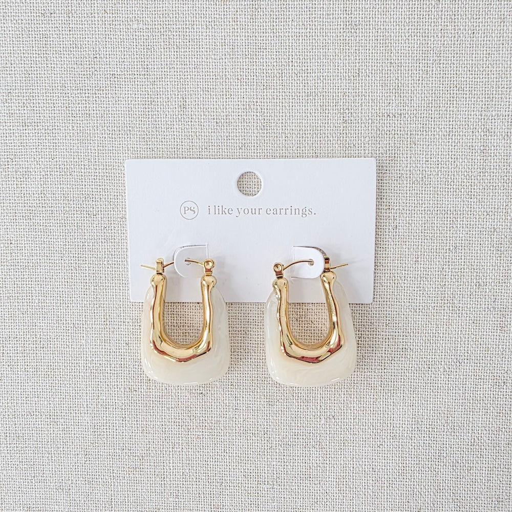 Cha-Cha Resin Hoop Earrings - WATERPROOF-Earrings-Pretty Simple