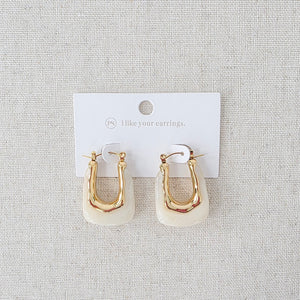 Cha-Cha Resin Hoop Earrings - WATERPROOF-Earrings-Pretty Simple