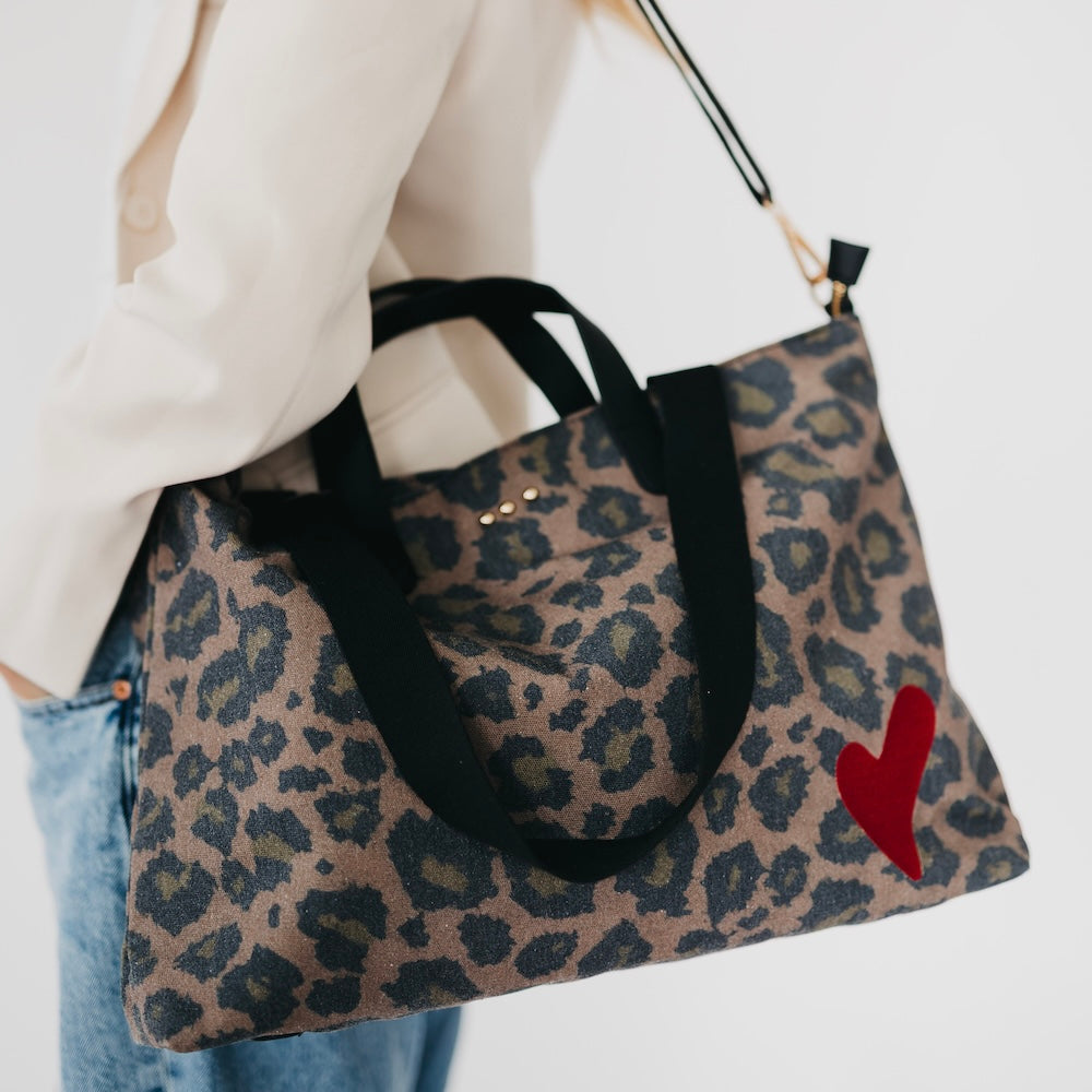 Chelsie Canvas Printed Tote-Tote Bag-Pretty Simple