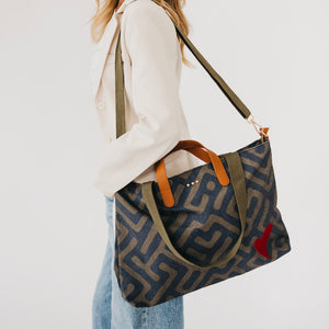 Chelsie Canvas Printed Tote-Tote Bag-Pretty Simple