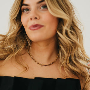 Chevron Chain Necklace - WATERPROOF-Necklace-Pretty Simple