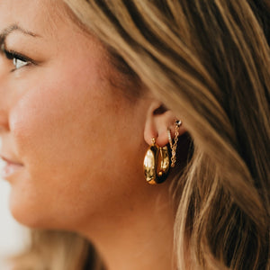 Chunky Geometric Hoops - WATERPROOF-Earrings-Pretty Simple