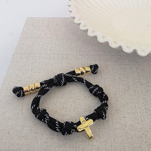 Cross Knotty Cord Bracelet - WATERPROOF