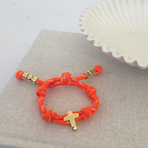 Cross Knotty Cord Bracelet - WATERPROOF