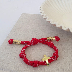 Cross Knotty Cord Bracelet - WATERPROOF