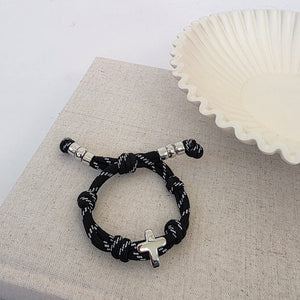 Cross Knotty Cord Bracelet - WATERPROOF