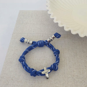Cross Knotty Cord Bracelet - WATERPROOF