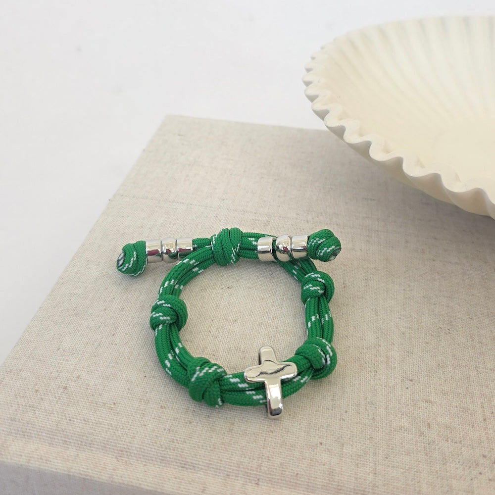 Cross Knotty Cord Bracelet - WATERPROOF