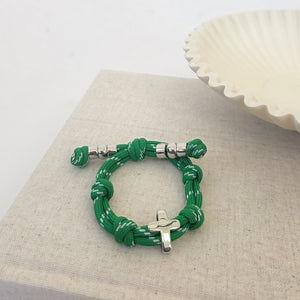 Cross Knotty Cord Bracelet - WATERPROOF