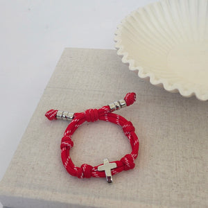 Cross Knotty Cord Bracelet - WATERPROOF