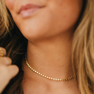 Dakota Disc Chain Necklace - WATERPROOF-Necklace-Pretty Simple