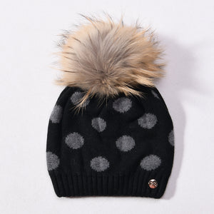 Darlene Dot Cashmere Blend Beanie