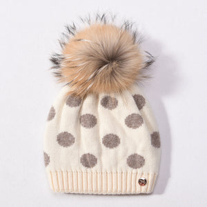 Darlene Dot Cashmere Blend Beanie