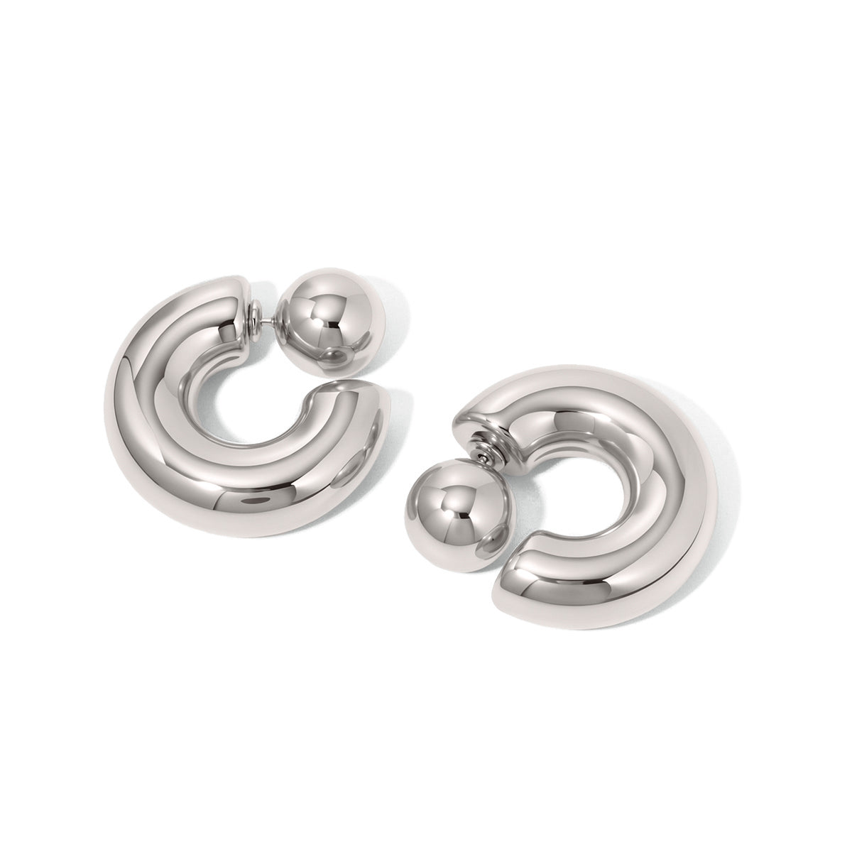 Caroline Reversible Hoop Earrings - WATERPROOF-Earrings-Pretty Simple