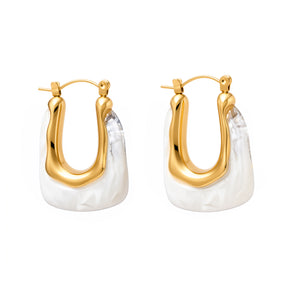 Cha-Cha Resin Hoop Earrings - WATERPROOF-Earrings-Pretty Simple