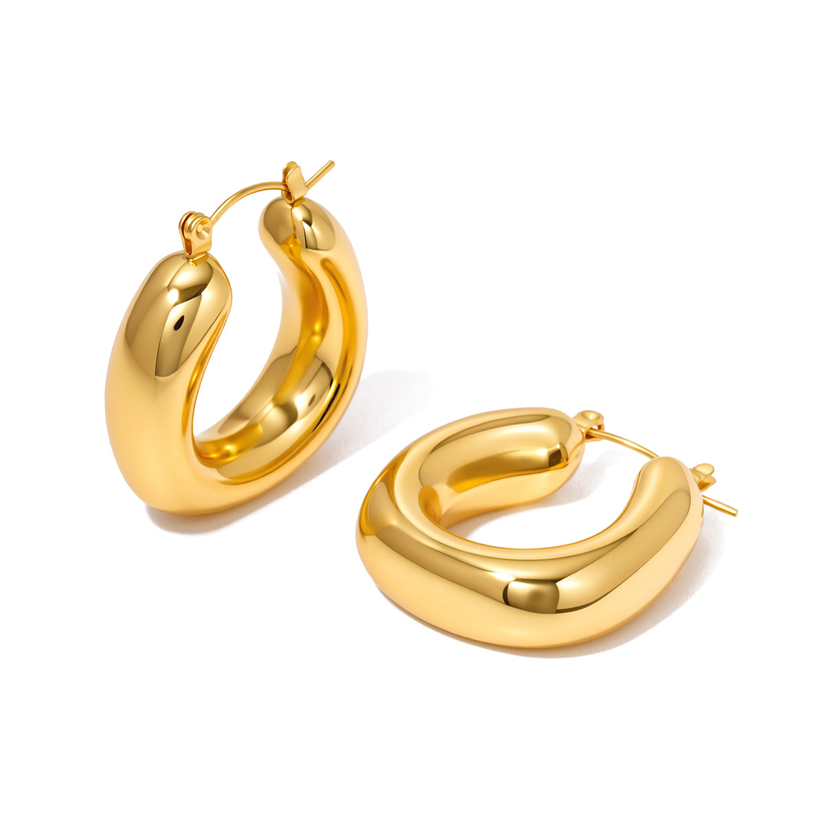 Chunky Geometric Hoops - WATERPROOF