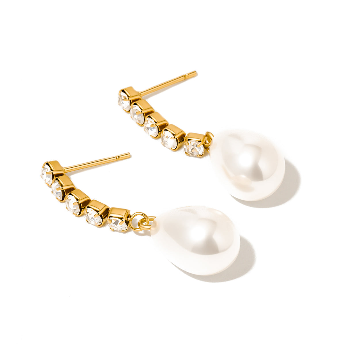 Crane Diamond Pearl Earrings WATERPROOF Wholesale-Earrings-Pretty Simple