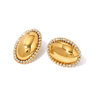 Franny Oval Earrings - WATERPROOF