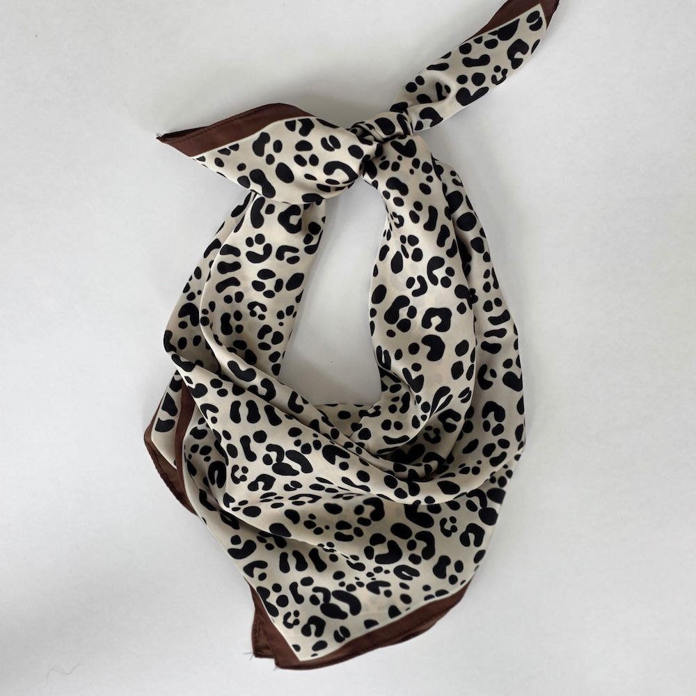 Edna Animal Print Square Scarf-Hair Scarf-Pretty Simple