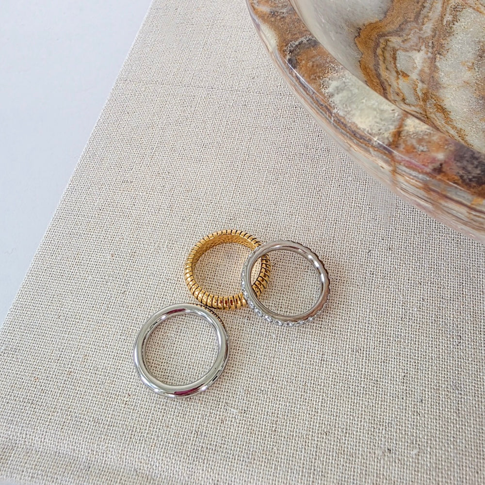 The Element Stack Ring Trio - WATERPROOF