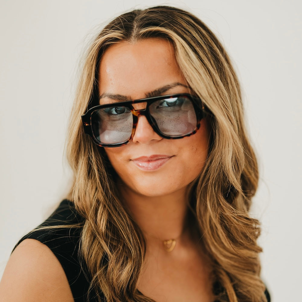 Ellen Retro Square Pilot Sunglasses-Sunglasses-Pretty Simple