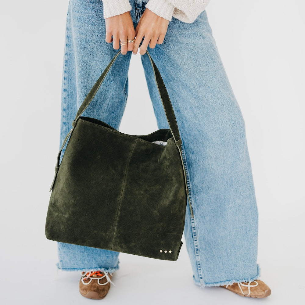 Evie Suede Hobo Shoulder Bag-Shoulder Bag-Pretty Simple