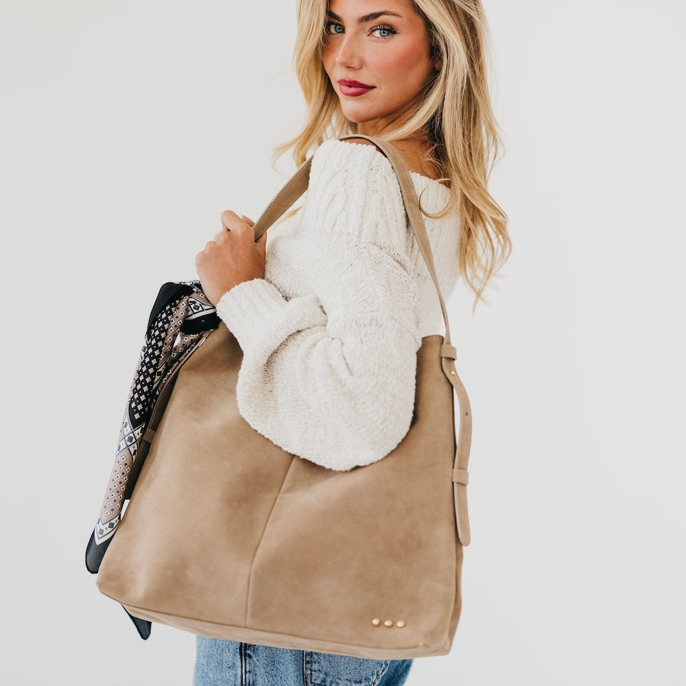 Evie Suede Hobo Shoulder Bag-Shoulder Bag-Pretty Simple