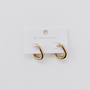 Flirty Fantasy Oval Hoop Earrings - WATERPROOF-Pretty Simple