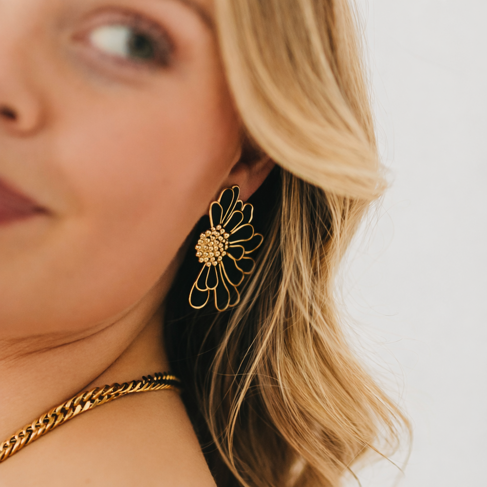 Florence Flower Earrings - WATERPROOF-Earrings-Pretty Simple