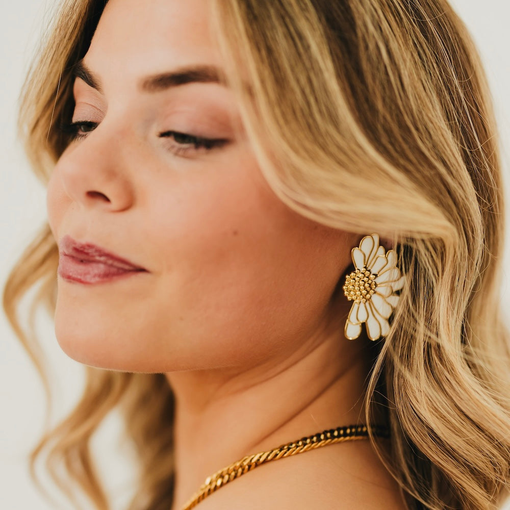 Florence Flower Earrings - WATERPROOF-Earrings-Pretty Simple