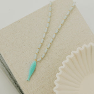 Fortune For the Fish Resin Necklace-Necklace-Pretty Simple