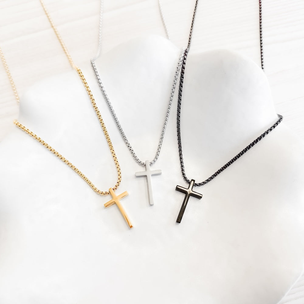 Gio L'uomo Mens Collection Cross Necklace-Necklace-Pretty Simple