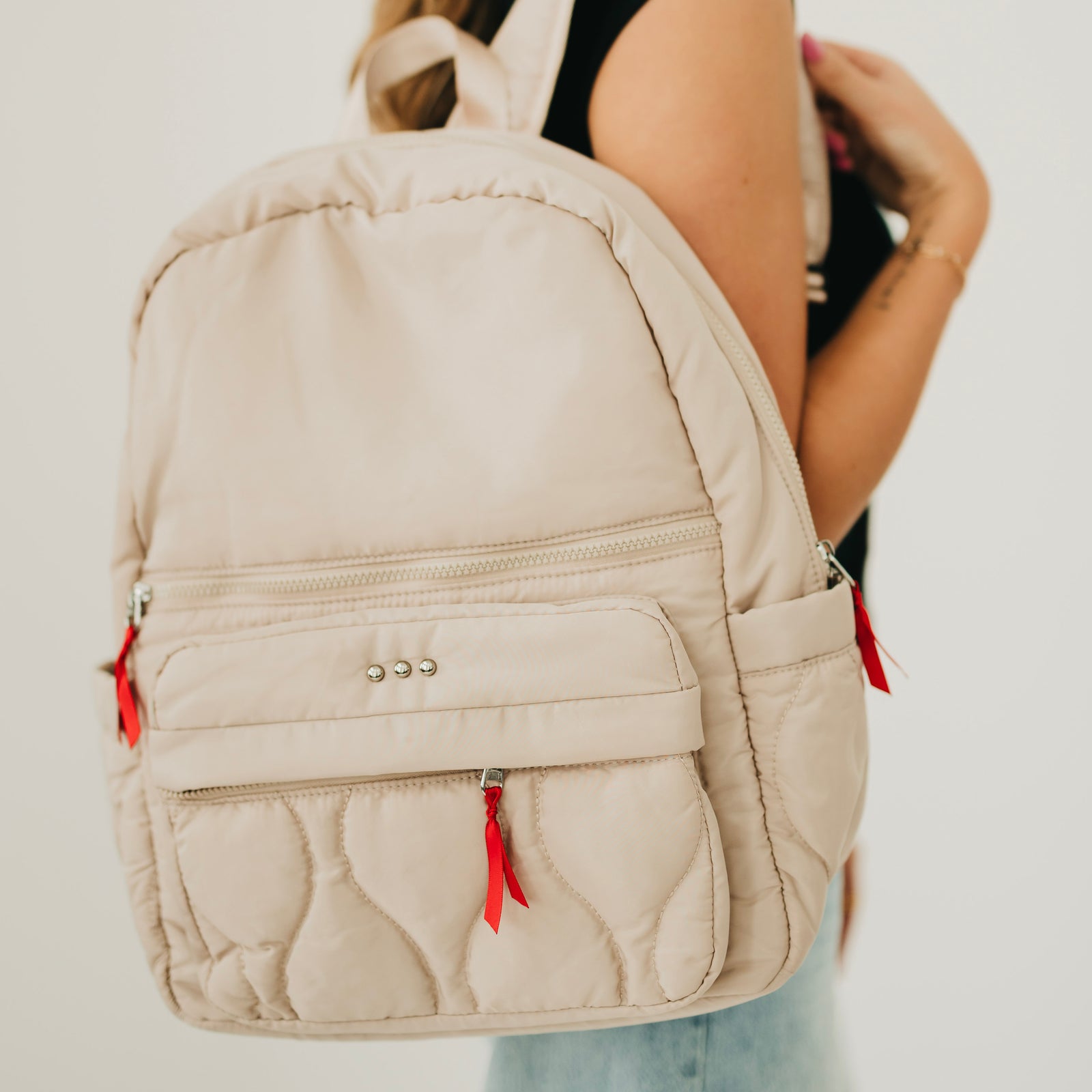 Go-To Organized Puffer Nylon Backpack-Backpack-Pretty Simple