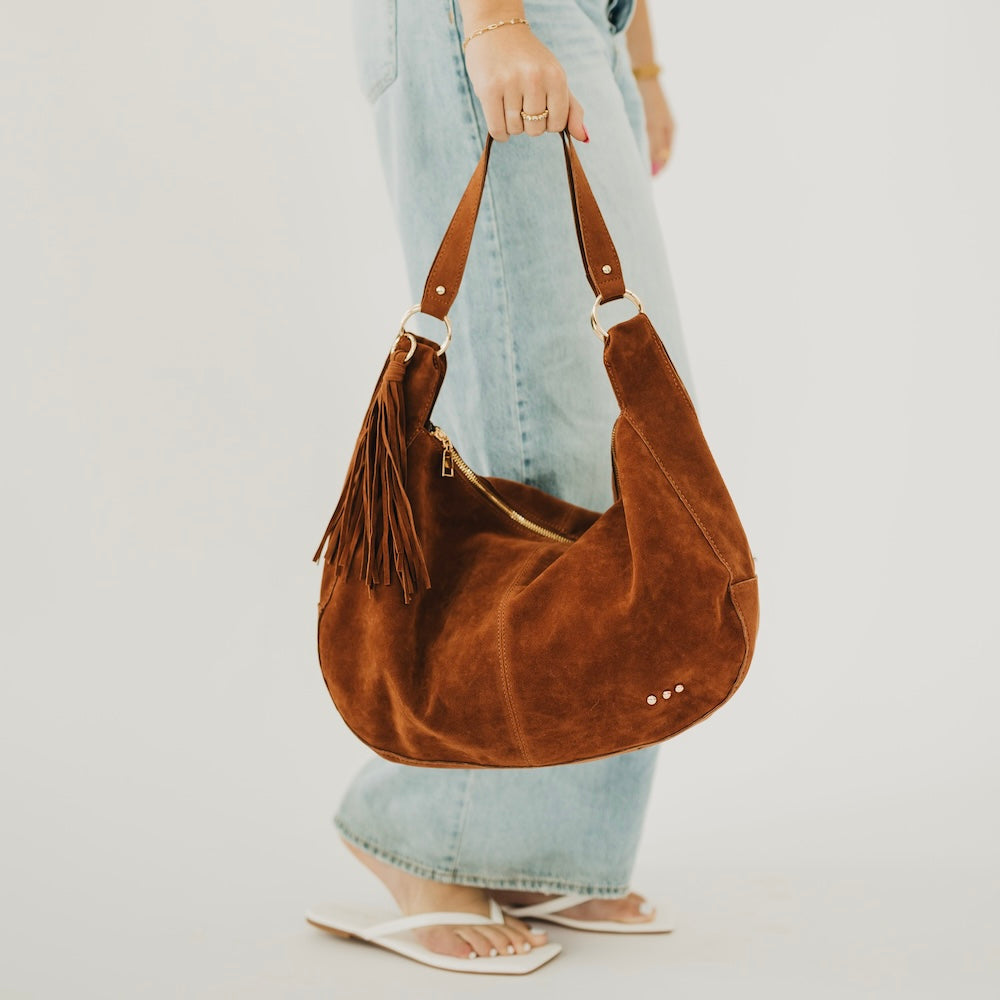 Hazel Hobo Shoulder Bag with Tassel-Shoulder Bag-Pretty Simple