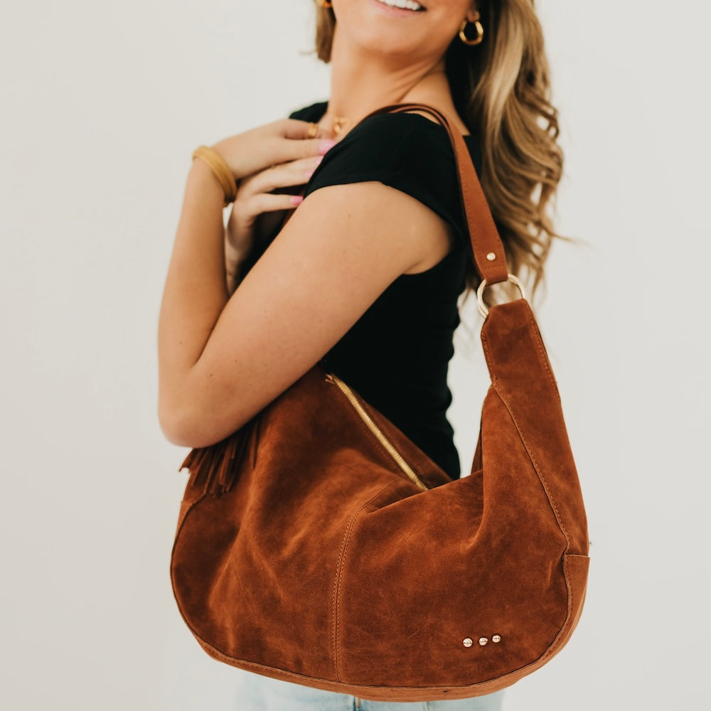 Hazel Hobo Shoulder Bag with Tassel-Shoulder Bag-Pretty Simple