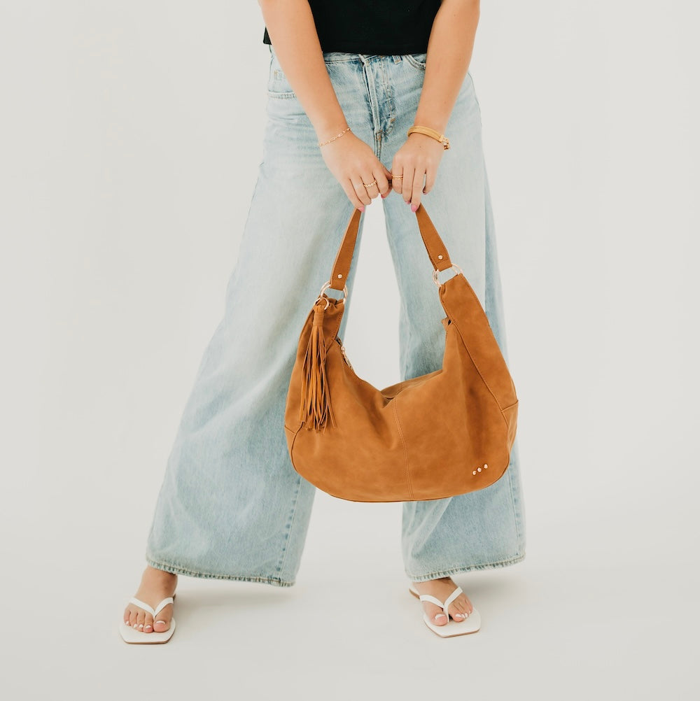 Hazel Hobo Shoulder Bag with Tassel-Shoulder Bag-Pretty Simple