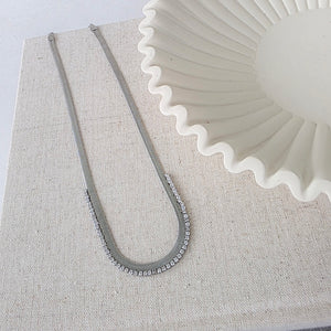 Herringbone Tennis Necklace - WATERPROOF