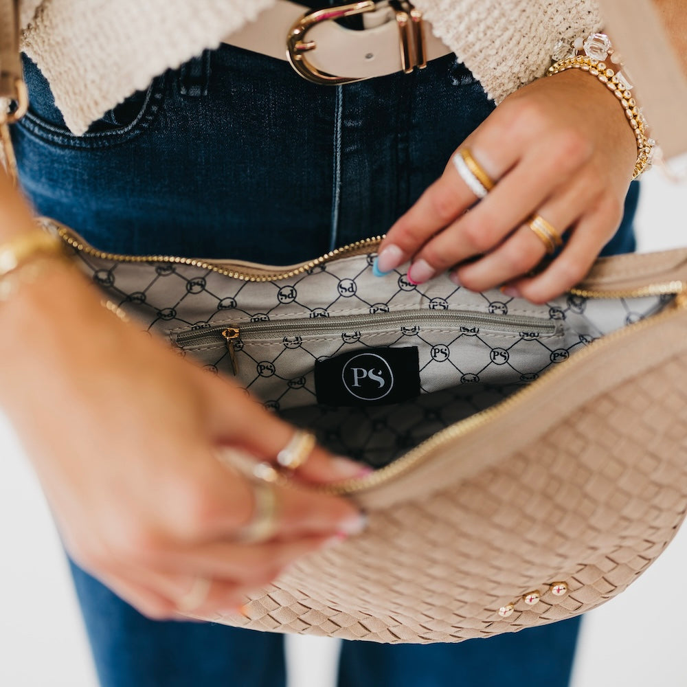 Paige Suede Woven Crossbody-Crossbody-Pretty Simple