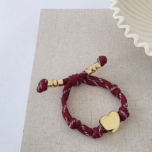 Knotty Cord Heart Bracelet - WATERPROOF-Bracelet-Pretty Simple